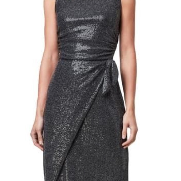 Brand new ALLSAINTS  Wrap Front Sleeveless Sheath Dress - Picture 4 of 16